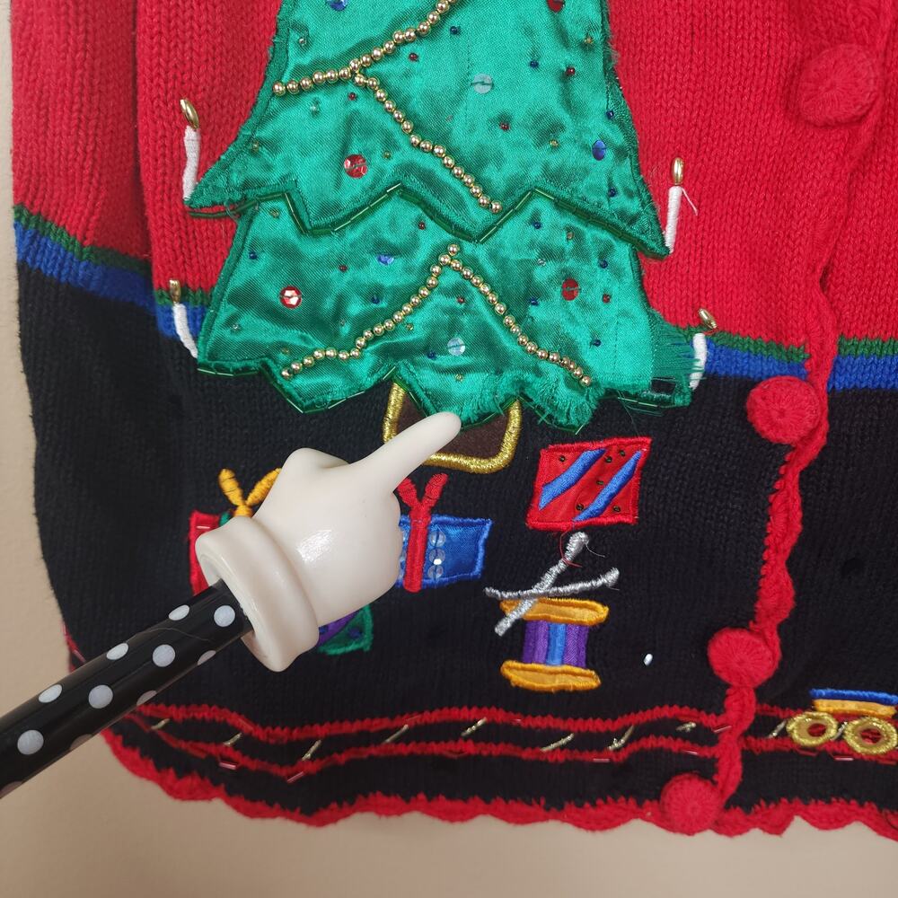 Vintage Nutcracker Ugly Christmas Sweater Vest Si… - image 7